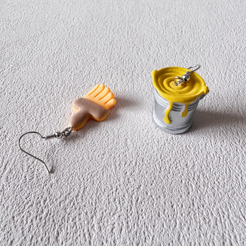 Creative Asymmetric Artistic Earrings, Quirky Design